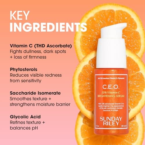 Sunday Riley C.E.O. 15% Vitamin C Brightening Serum, Orange, 1.0 Fl oz(pack of 1) — view 4