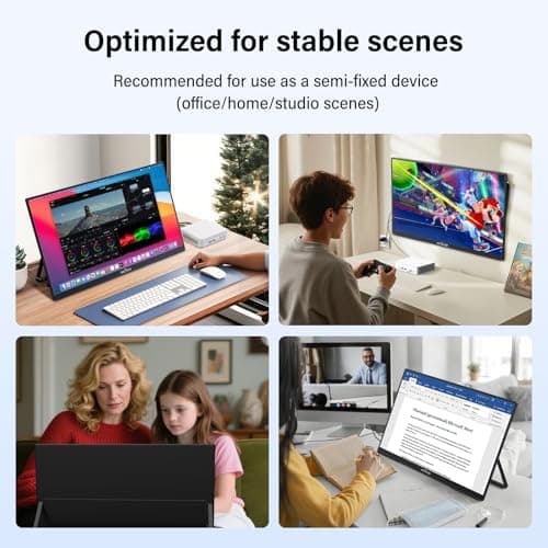 Innoview 23.8” 4K Large Portable Monitor, UHD (3840*2160) 100%sRGB IPS Speakers USB-C HDMI Work Home Second Monitor W/180°Adjustable Stand for Laptop, Desktop, Macbook, Phones, Tablet, PS5/4, Switch — view 5