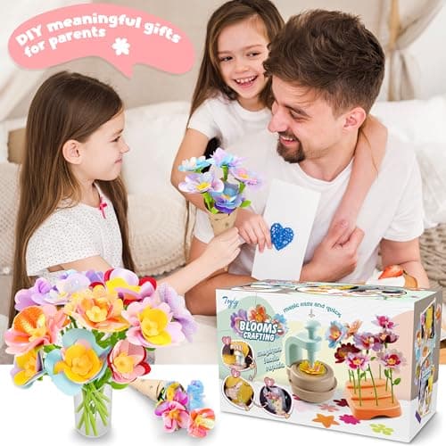 Fabric Flower Bouquets Toys, DIY Craft Kits Toys for Kids - Flowers Market Toy, Build Your Flower Bouquet, Arts & Crafts for 4+ Year Toddler Girl, Educational Activity Preschool B-Day Gifts — view 3