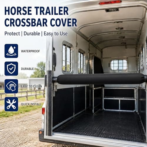 Fiwochic Horse Trailer Chest Butt Bar Cover, Oxford Cloth Waterproof Protector, Snug Fit & Easy Wipe Clean, Quick Installation for Secure Transport — view 4