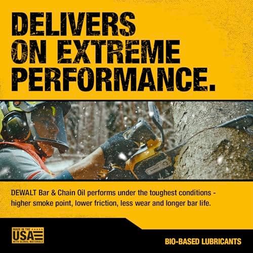 DEWALT – Biodegradable Bar & Chain Oil – Green, Eco-Friendly, Non-Toxic Professional Bar & Chainsaw Lubricant – Ultraclean All-Season Oil for Gas, Electric Saw, and Pole Saw, 16 oz — view 9