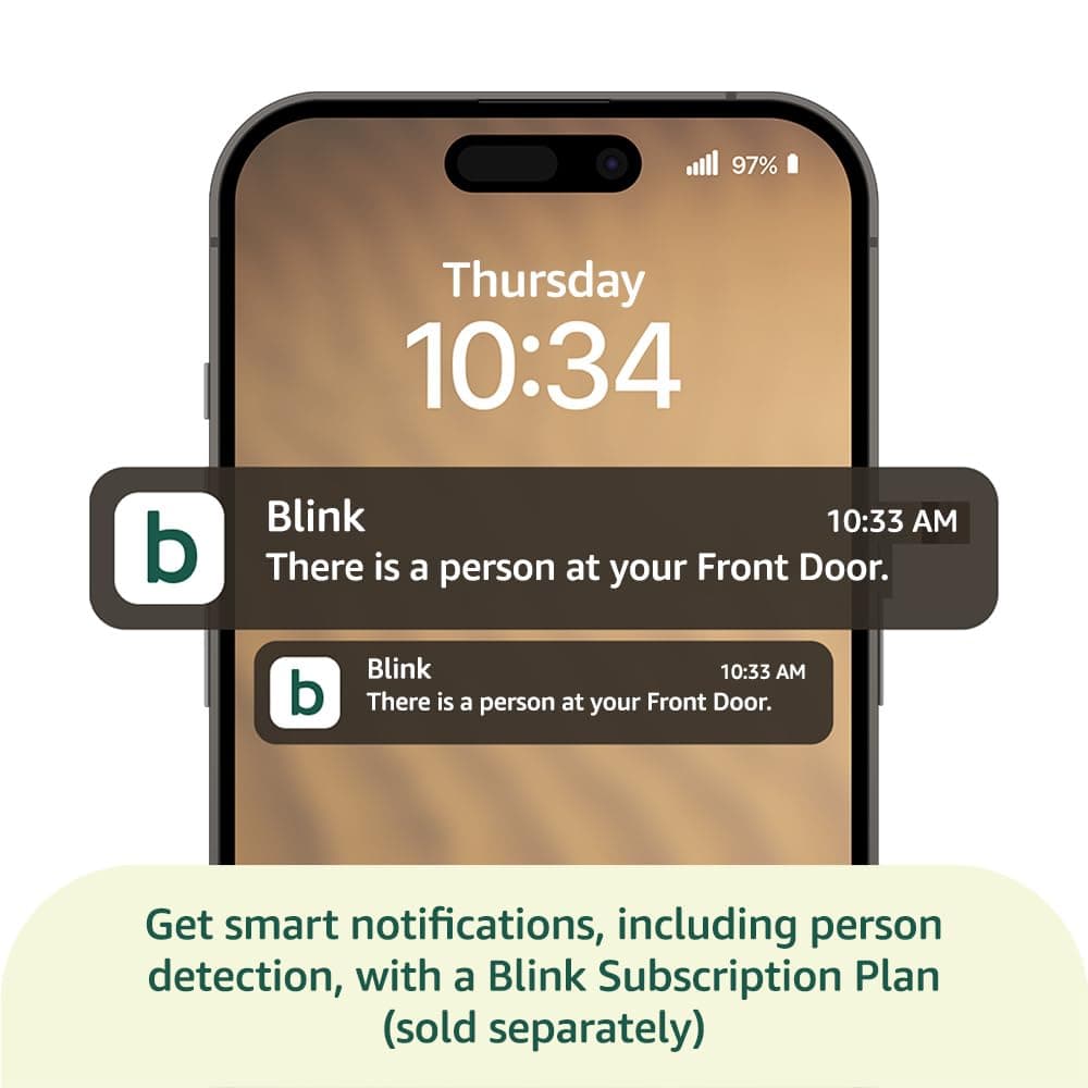 Blink Video Doorbell (newest gen) | Add-on | Head-to-toe HD view, two-year battery life, simple setup, IP-65 | Works with Alexa | Required Sync Module not included – (Black) — view 7