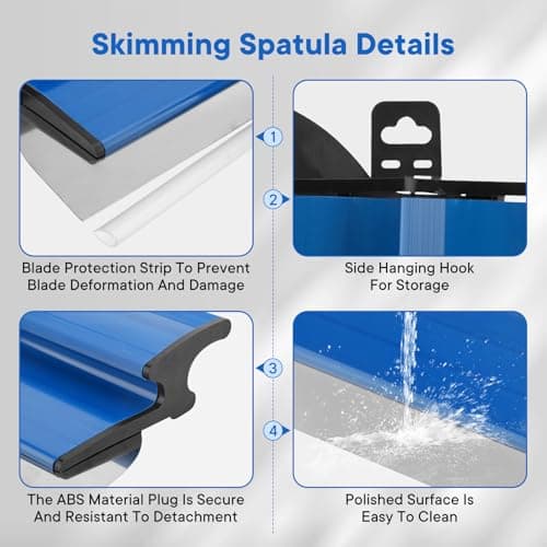 Drywall Skimming Blade, 16" / 40cm Stainless Steel Drywall Tools Smoothing Spatula Drywall Knife for Home Improvement Wall Decoration Construction Tool — view 2