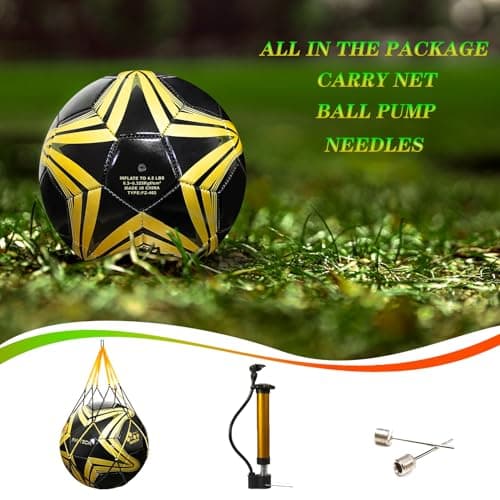 Fantecia Size 5 Soccer Ball, Official Match Weight Futsal Ball, Professional Outdoor and Indoor Soccer Ball for Youth & Adult. — view 5