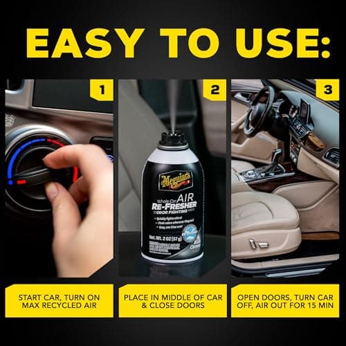 Meguiar’s Whole Car Air Refresher Odor Eliminator, Black Chrome, 2 Oz—Car Air Freshener For Commuters, Detailers; Car Odor Eliminator Mist Refreshes Car Cabin Air For Sedan, Suv, Truck, Van — view 6