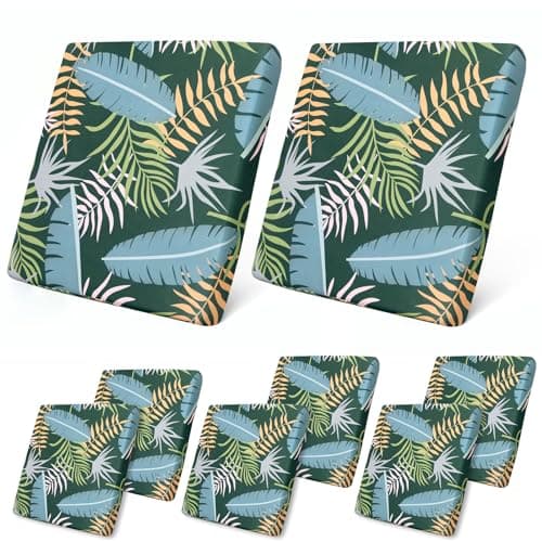 OKYUK 8pcs Stretch Patio Sofa Couch Cushion Covers,Outdoor Cushion Covers Replacement,Couch Slipcovers Sofa Seat Cover Cushion Cover Porch Patio Washable Furniture Protector(Cover Only,Green Forest)
