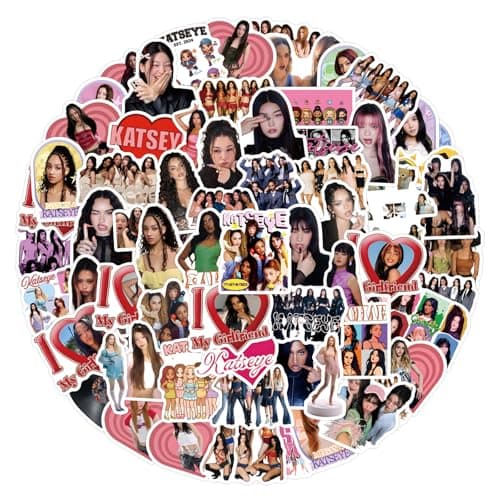120pcs KATSEYE Music Decals for Laptop,Phone Case,Helmet,Water Bottle,Travel Case, Guitar,Waterproof PVC Movie Stickers for Tenns and Adults — view 5