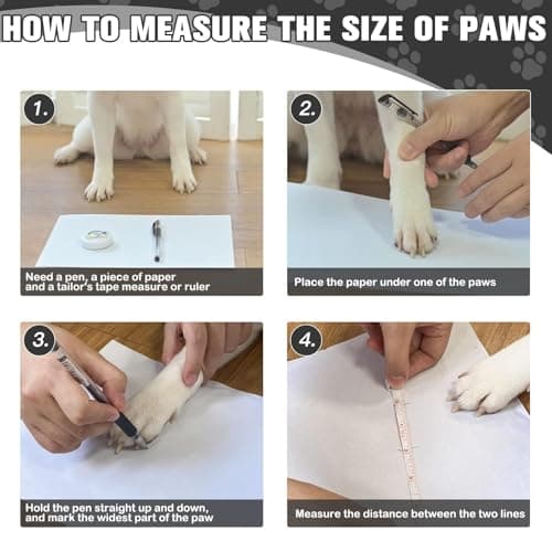 EXPAWLORER 6Pcs Anti Slip Dog Socks to Prevent Licking Paws, Dog Shoes for Hot Pavement, Double Sides Dog Boots & Paw Protectors Booties for Hardwood Floors with Grip Small Medium Large Senior Dogs, M — view 8