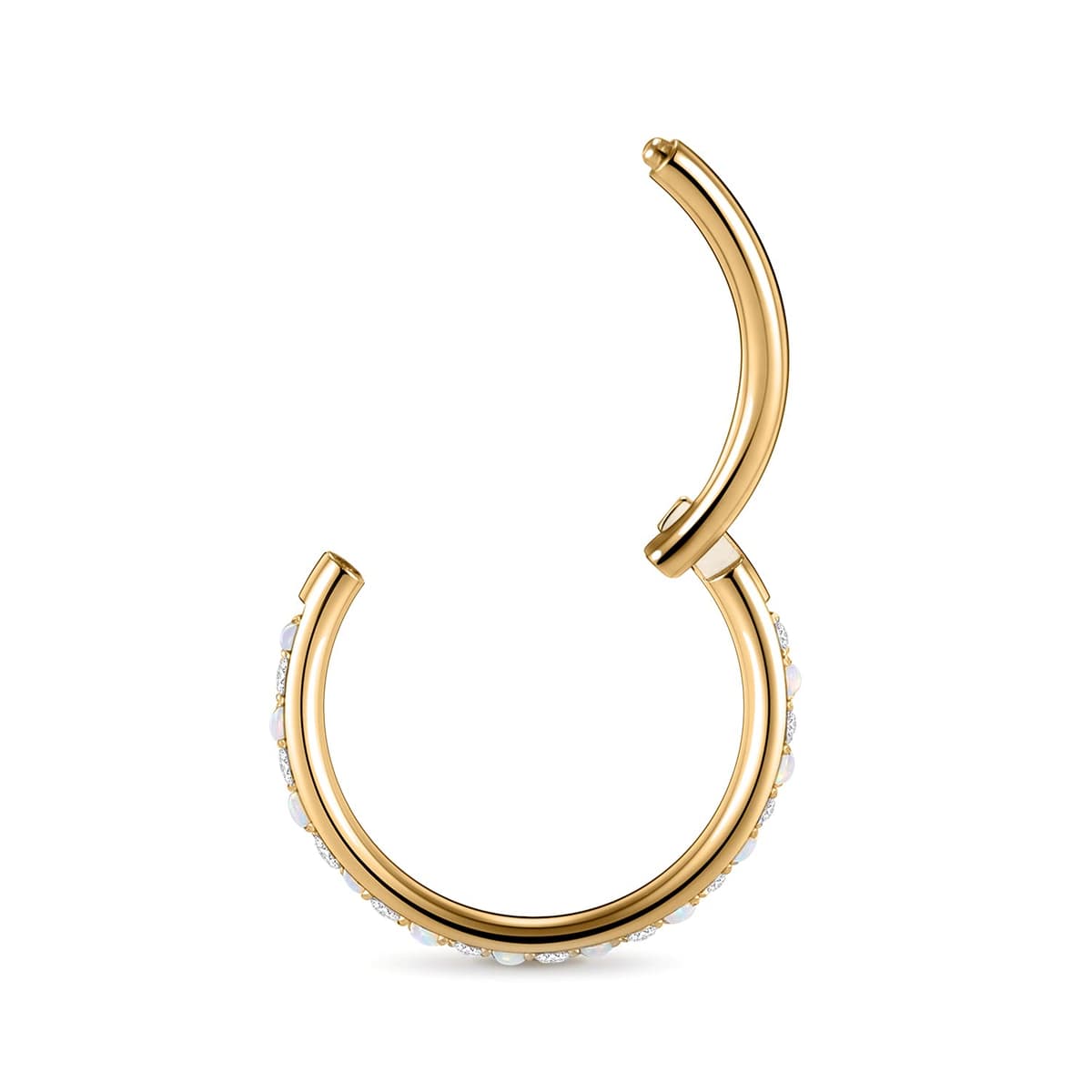 AROWRO 20G 18G 16G 14G CZ Nose Septum Rings Cartilage Conch Earring Hoop 316L Surgical Steel Conch Daith Helix Tragus Piercing Jewelry Septum Clicker for Women Men — view 6