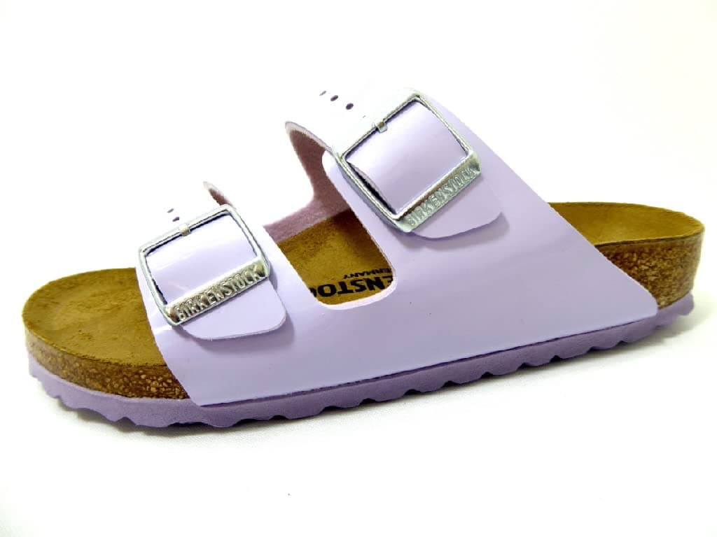 Birkenstock Rio Sandals Girls White/Patent Sandals Shoes — view 89