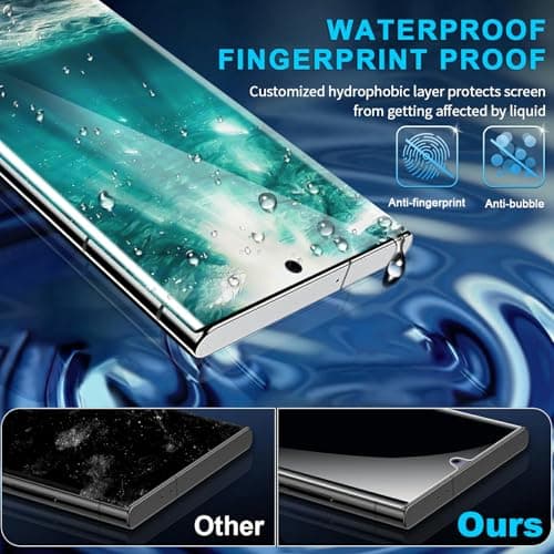 3 Pack Galaxy Note 20 Ultra Screen Protector, HD Clear Tempered Glass, Fingerprint Unlock, 3D Curved, Scratch Resistant, No Bubble for Samsung Galaxy Note 20 Ultra 5G Glass Screen Protector — view 5