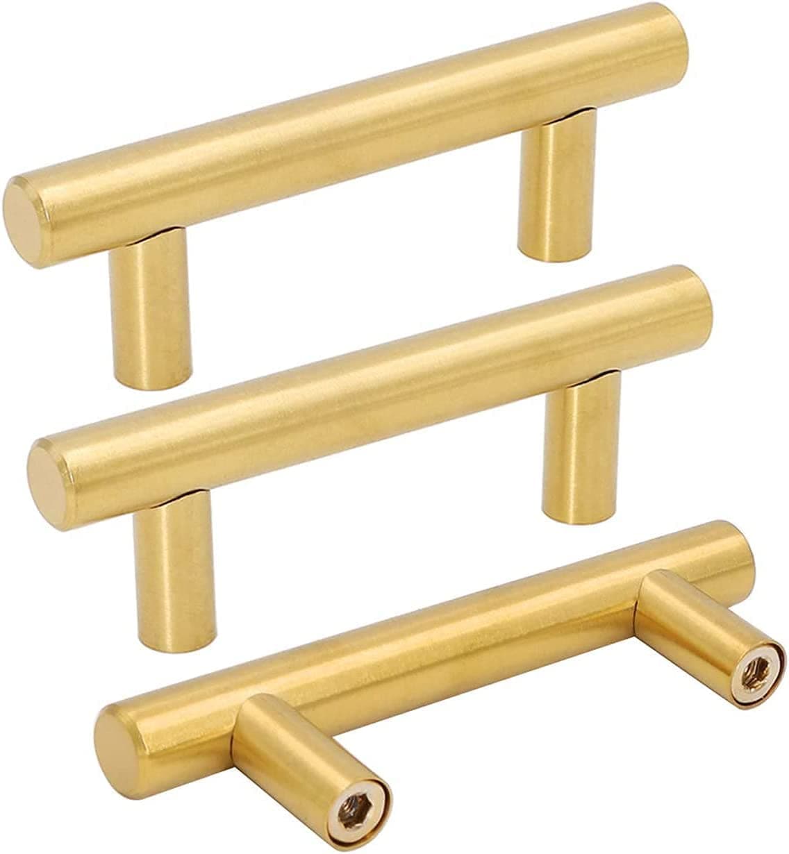 goldenwarm LS201BSS160 15 tiradores de acero inoxidable, distancia entre orificios, 160 mm, tiradores de barra para armario, cajones, puertas y cocina — view 22