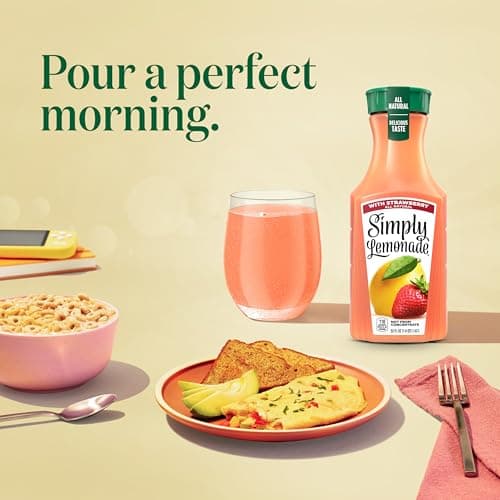 Simply Lemonade with Strawberry, 52 Fl Oz Bottle — view 2