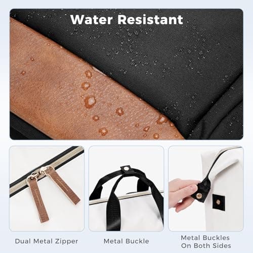 ECOHUB 17" Laptop bag for Women 25L Teacher's Laptop Backpack Work Backpack for Professional Nurse Travel Backpack,Black — view 3