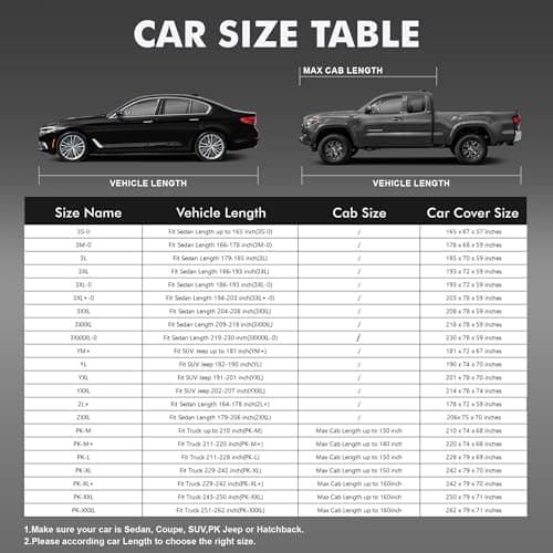 Tozaroa Car Cover Waterproof All-Weather,Heavy-Duty Outdoor Full Exterior Automobiles SUV(Length 191-201 inch) with Windshield Sun Shade Universal Fit Ford Explorer,Toyota Highlander,Durango etc — view 7