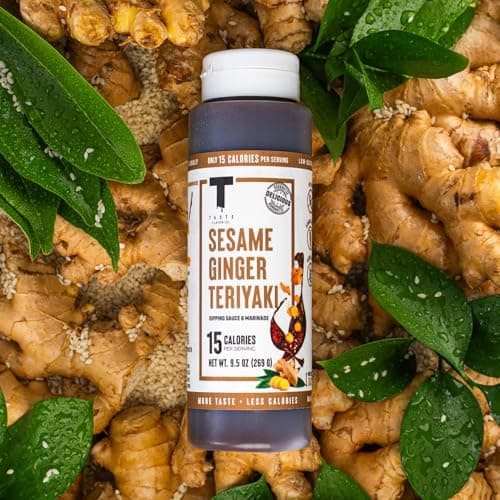 Taste Flavor Co. Sesame Ginger Teriyaki Sauce - Keto-Friendly, Gluten-Free Wing & Stir-Fry Sauce & Marinade, Low-Calorie Asian-Inspired Glaze, All-Natural, No Preservatives, 9.5 oz Bottle — view 4