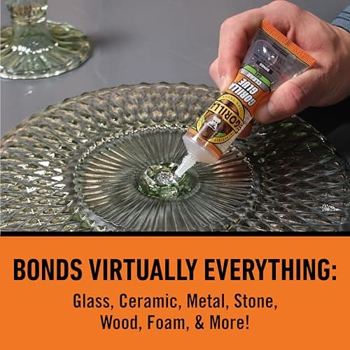 Gorilla Glue Clear, All‑Purpose Thick Gel No-Run Adhesive, Strong & Fast‑Drying, 1.75 fl oz Squeeze Tube — view 2