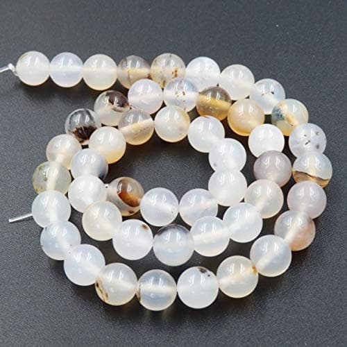 Malahill semiprecious Stone Beads for Jewelry Making, Sold per Bag 5 Strands Inside, Flower Agate 8mm — view 4