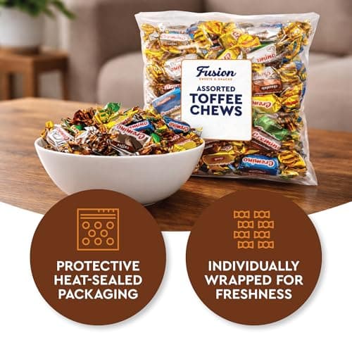 Toffee Candy Assorted, 1 Pound Bulk Bag, Individually Wrapped, 5 Flavors — view 3