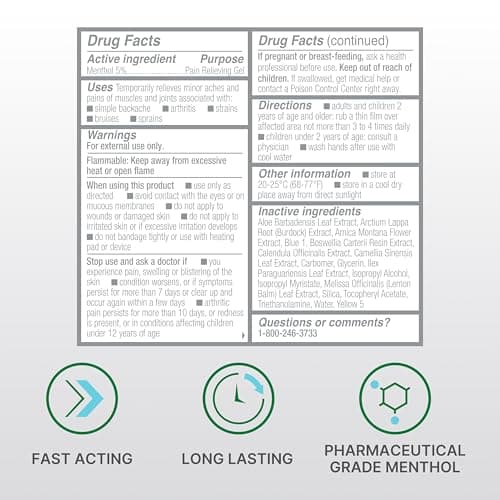 Biofreeze Professional Pain Relief Roll On, Knee & Lower Back Pain Relief, Arthritis Pain Reliever, Neck Pain Relief, Cooling Joint Pain Relief, Roll-On Menthol Gel 3 Fl Oz (Pack of 2) — view 5