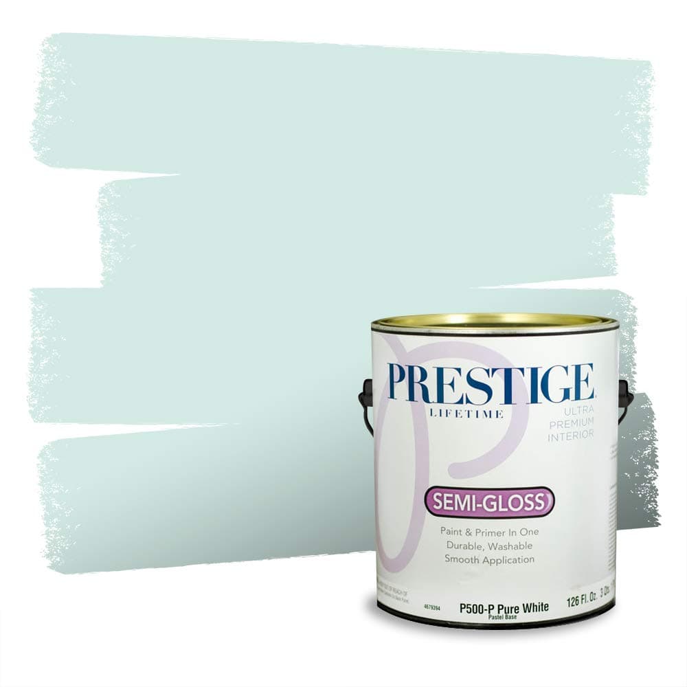 PRESTIGE Paints Interior Paint and Primer In One, 1-Gallon, Semi-Gloss, Comparable Match of Valspar* Dewdrop* — view 1256