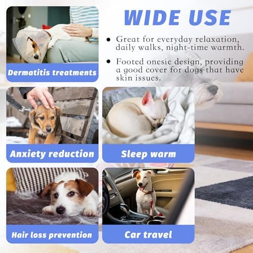 Dog Pajamas Comfy Dog Clothes for Small Dogs, 100% Cotton Dog Pjs Stretchy Breathable, Comfy Soft Pet Onesie Designed for Extra Small Sized Dogs Boy Girl Pet Jammies Outfits (Donuts, Large) — view 6