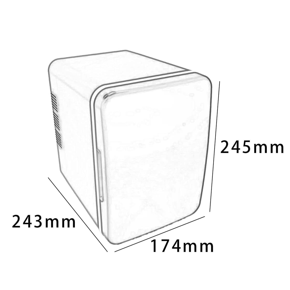 Yajuyi Mininevera Compacta, Refrigerador con Temperatura Ajustable, Nevera para Maquillaje, Nevera Portátil para Bebidas, Ideal para Caravanas, Camping, Sala, Blanco — view 2