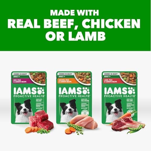 IAMS Proactive Health Adult Wet Dog Food Variety Pack, 3.5 oz. Pouch, (18 Count) — view 2
