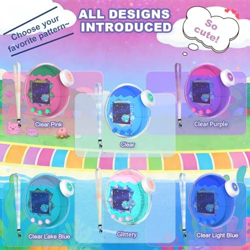 Case for Tamagotchi Paradise，Transparent Hard PC Protective Cover Compatible with Tamagotchi Paradise,Scratch-Proof & Shockproof,with Lanyard (Clear) — view 5
