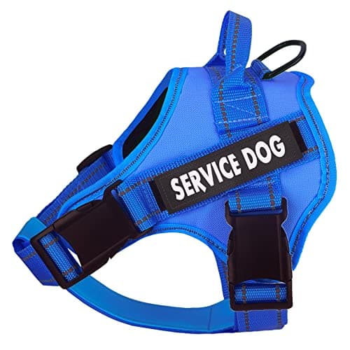 voopet Service Dog Harness, No-Pull Emotional Support Pet Vest Harness, Reflective Breathable and Adjustable Pet Halters for Small Medium & Large Dogs (with 4 PCS Removeable Tags)