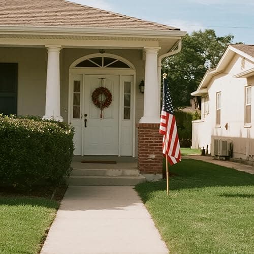 American flag 1x1.5 FT for Outside, Heavy Duty Polyester USA Flag Outdoor with Embroidered Stars, Sewn Stripes, US Flag with Brass Grommets for Indoor, Outdoor, All Weather — view 5