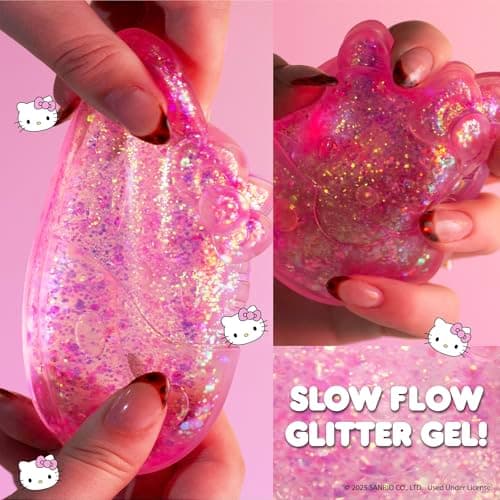 Hello Kitty® and Friends SLIMYGLOOP Gelli Gels – Hello Kitty, Slow Rising Sensory Squeeze Toy with Glitter, Gel Filled Fidget Toys