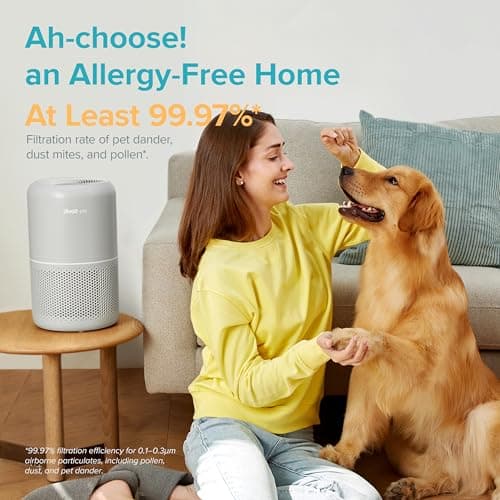 Levoit Air Purifiers for Pets in Bedroom Large Room, AHAM VERIFIDE, Efficient Filter for Pet Dander Odors, Purificateur d'air Captures Smoke, Dust, Pollen, Pet Lock and Sleep Mode, Core P350-P — view 3