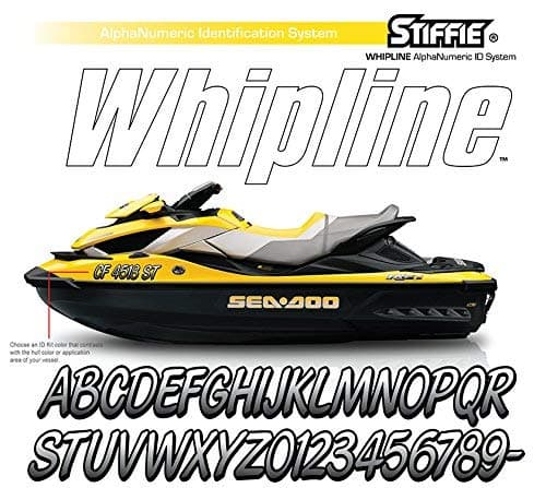 STIFFIE Whipline White/Navy 3" Alpha-Numeric Registration Identification Numbers Stickers Decals for Boats & Personal Watercraft — view 5