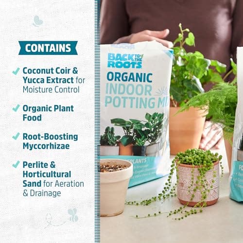 Back to the Roots 100% Organic Indoor Potting Mix (6 Quart), Promotes Healthy Houseplant Growth, Made in The USA — view 3