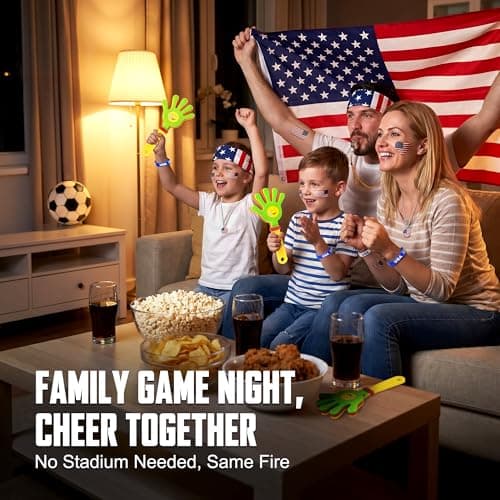 JSDKFJSA 2026 World Cup Fan Accessories Kit, 7 PCS World Soccer Sport Cup Gear Set, World Cup Merchandise for Soccer Party Decorations, Stadium Events, Watch Party, Home Cheering (United States) — view 5