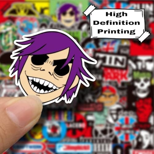 100 Pcs Rock Band Music Stickers – Durable and Waterproof Vinyl Stickers Featuring Iconic Bands | Punk, Metal, Rock Decals | Scratch-Resistant, Vibrant Colors for Laptops, Guitars, Water Bottles — view 3
