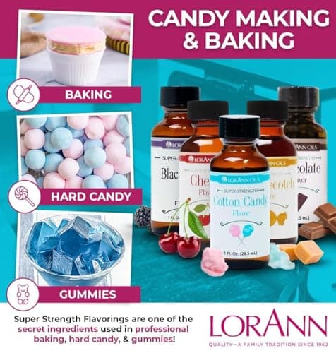 LorAnn Cotton Candy Super Strength Flavoring Oil Twin Pack – Highly Concentrated Flavoring Extract for Baking, Candy Making & Beverages — view 2