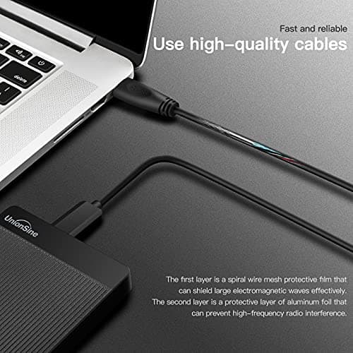 UnionSine 500GB Ultra Slim Portable External Hard Drive HDD-USB 3.0 for PC, Mac, Laptop, PS4, Xbox one, Xbox 360-(Black) — view 4