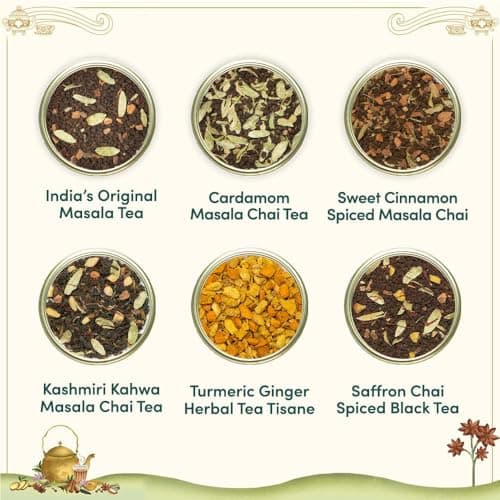 VAHDAM, Chai Tea Gift Set (12 varieties) Chai Loose Leaf Tea in Tin Caddy Gift Box | Exotic Chai Tea Blends | Gluten Free, Non GMO | Gifts for Men and Women | Gifts for Him/Her — view 3