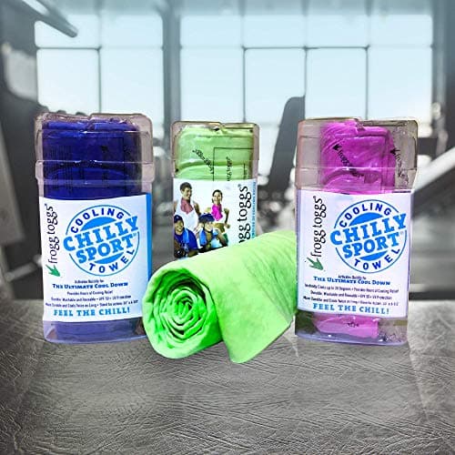 FROGG TOGGS Chilly Sport Cooling Neck Wrap & Head Band, Hivis Green, 33 x 6 1/2