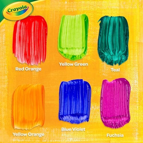 Crayola Washable Kids Paint (6ct), School Supplies, Painting Set for Kids, Spring Crafts, Art Teacher Gifts for Toddlers, Ages 3+ — view 2