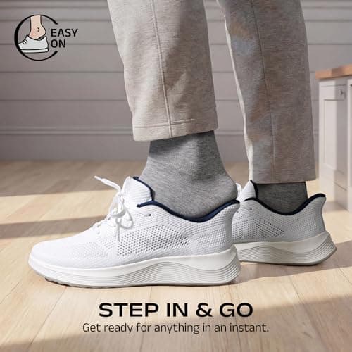 Bruno Marc Men's Slip on Walking Shoes Lightweight Breathable Comfortable Casual Sneakers,Size 11,White,SBWA26002M — view 3