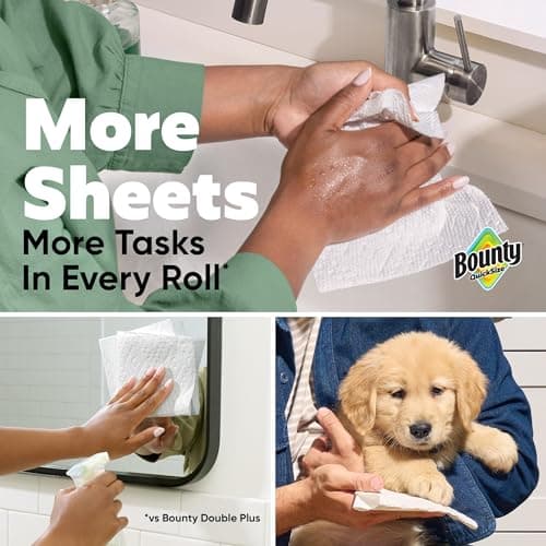 Bounty Quick Size Paper Towels, White, 8 Family Rolls — view 2
