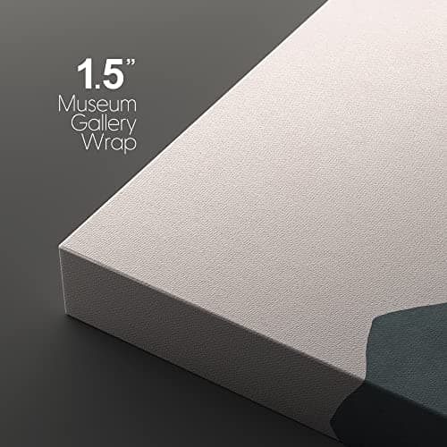 wall26 Canvas Print Wall Art Set Blue Gray Duotone Mountain Forest Abstract Nature Illustrations Modern Art Nordic Decorative Wilderness Zen Minimal Boho for Living Room, Bedroom, Office - 16"x24"x3 — view 3