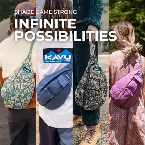 KAVU Mini Rope Bag Cotton Crossbody Sling - Black — view 5