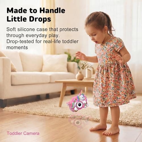 Kids Camera for Girls Toys Gifts: 3 4 5 Year Old Girl Gifts Small Children Selfie Digital Pink Camera for Kids, Christmas Birthday Gift for Girls Toy Cameras for Toddlers Age 3-5, 32G SD Card Included — view 5