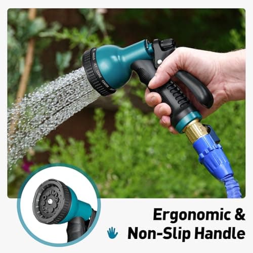 Besiter Garden Hose Nozzle Sprayer 10 Watering Patterns Spray Nozzles Heavy Duty Hose Head Lightweight Hose Attachment Blue — view 2