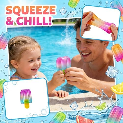 Ice Cream Squishy Toy, Summer Sensory Stress Relief Squeeze Squishy, Popsicle Squishy for Easter Basket Stuffers, Party Favors, Anxiety Relief Everyone, Birthday Gift — view 3