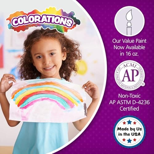 Colorations Paraben-Free Simply Tempera Paint 16 oz -Yellow — view 3